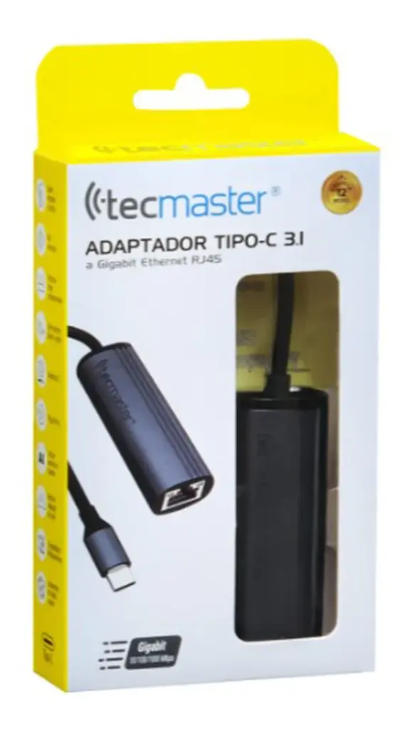 ADAPTADOR RJ45 A TIPO C ALUMINIO