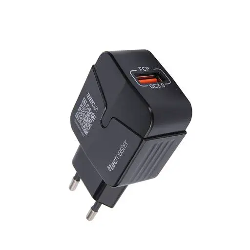 [TM-200514-BK] TECMASTER CARGADOR DE PARED QUICK CHARGE