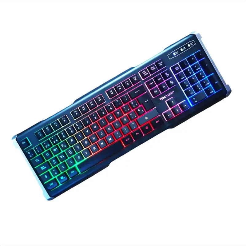 [6971193490425] TECMASTER TECLADO VULCANO GAMING CABLEADO RETRO ILUMINADO