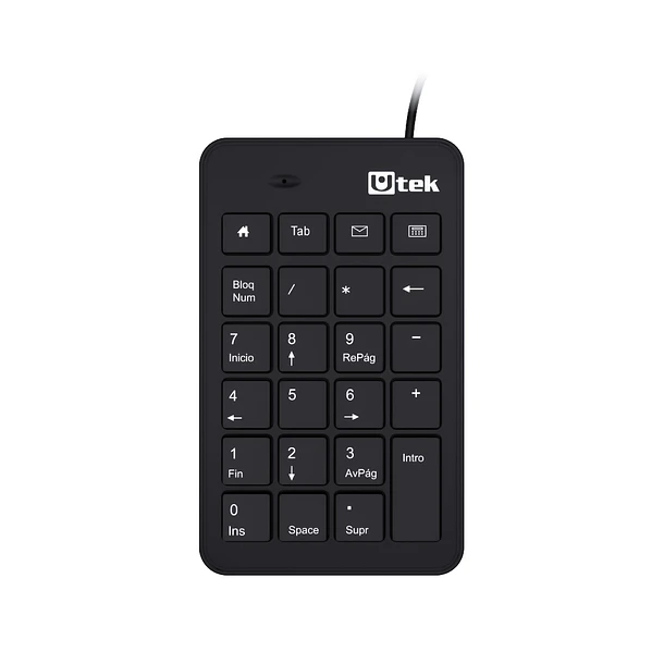 [6922000100921] TECLADO NUMERICO USB MULTIMEDIA 23 TECLAS UTEK