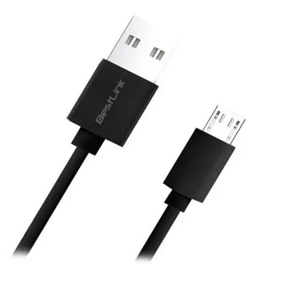 Cable cargador y sincronizador micro USB color negro de 2 metros/mod.BL-CH20400