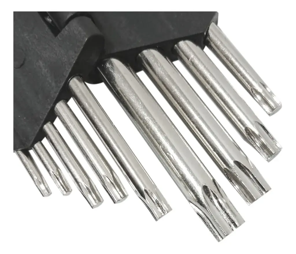 SET LLAVES TORX 9 PIEZAS CROMADAS 