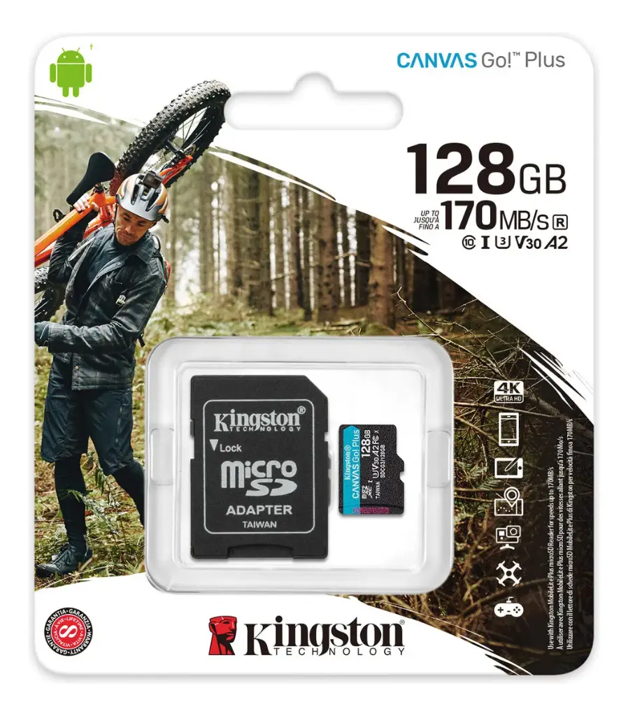 SDCG3/128GB MEMORIA MICRO SD CON ADAPTADOR GO PLUS 128GB 170M/S