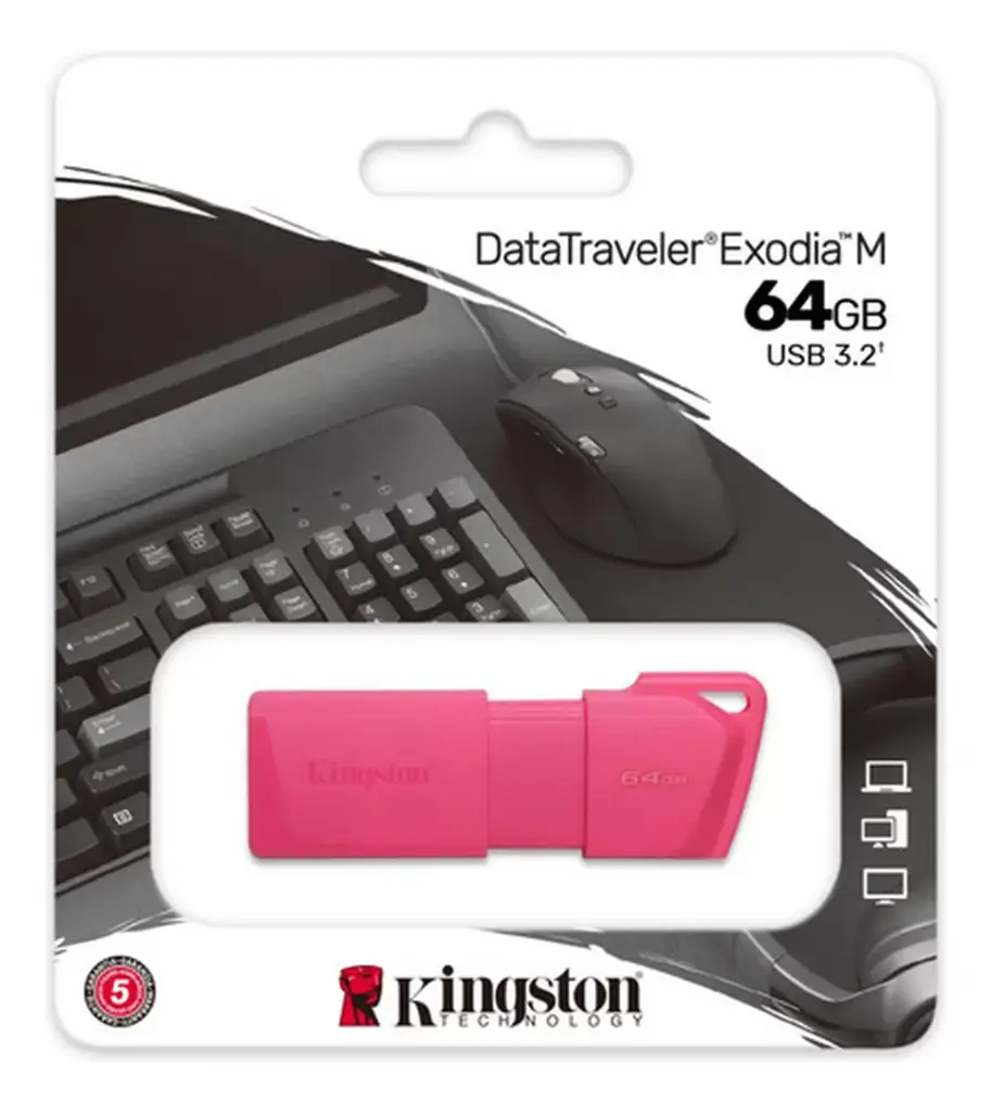 [740617336313] DTXM NEON 64GB PENDRIVE NEON ROSADO 64GB 3.2