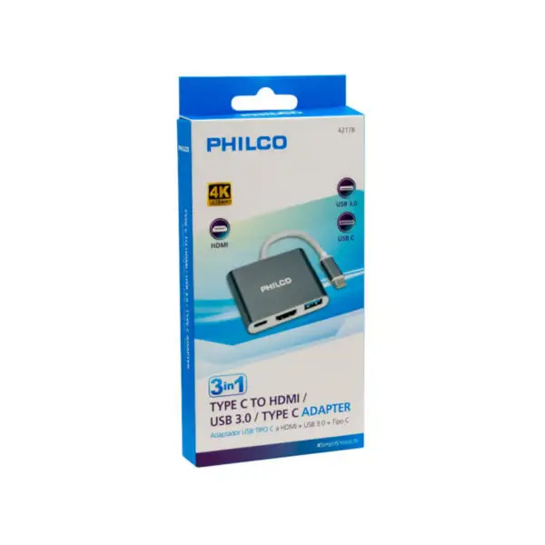 3 EN 1 HUB TIPO C A HDMI + USB3.0