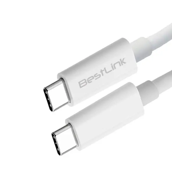 Cable de carga 
rápida PD de USBC a USBC de 3amp, color blanco,1mt/BL-CH600PD3