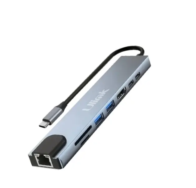 Adaptador multipuerto USBC 8 en 1 Ulink
