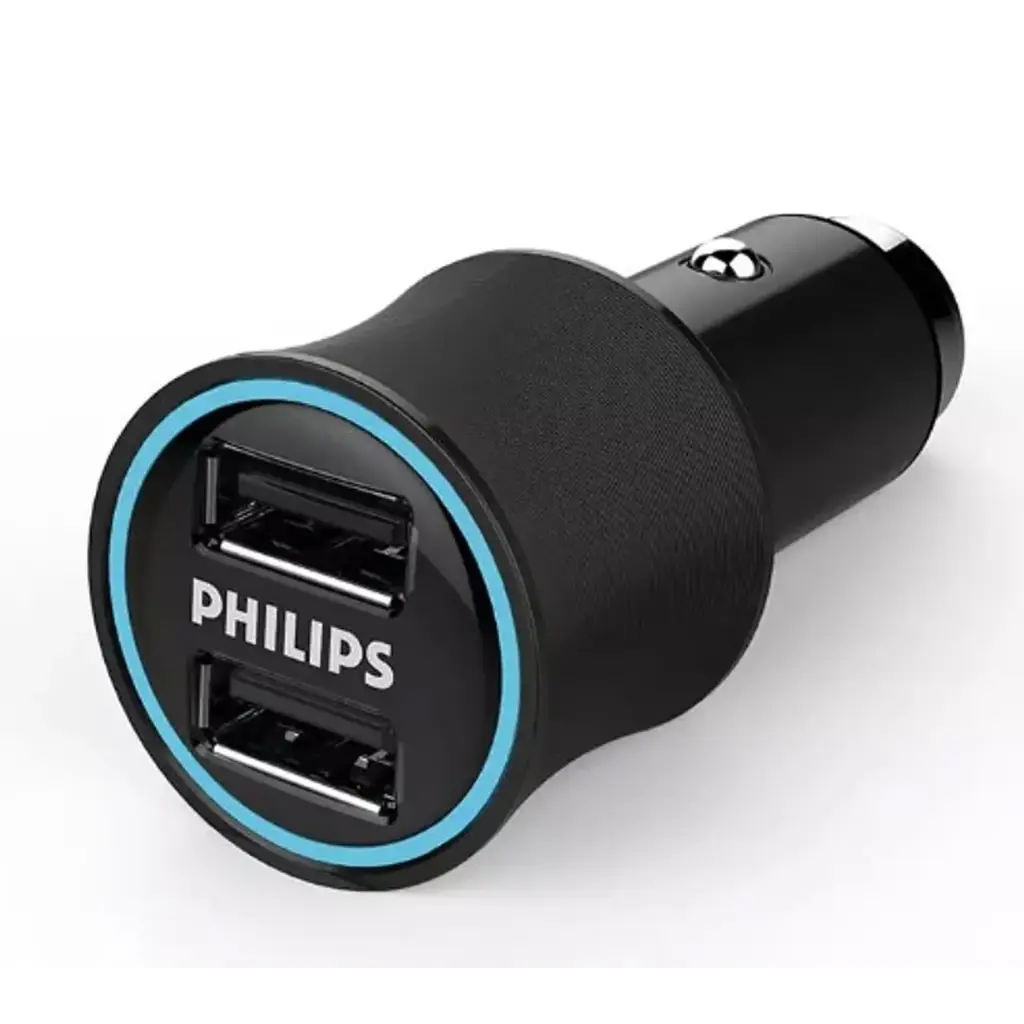 [6959033842429] DLP2553V CARGADOR PHILLIPS DOBLE PARA AUTO 3.1 A 15.5W