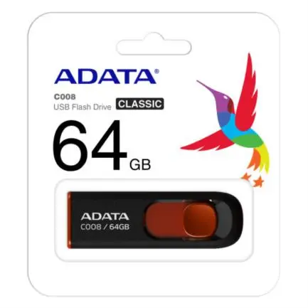 ADATA PENDRIVE 64GB RETAIL BLACK RED 2.0