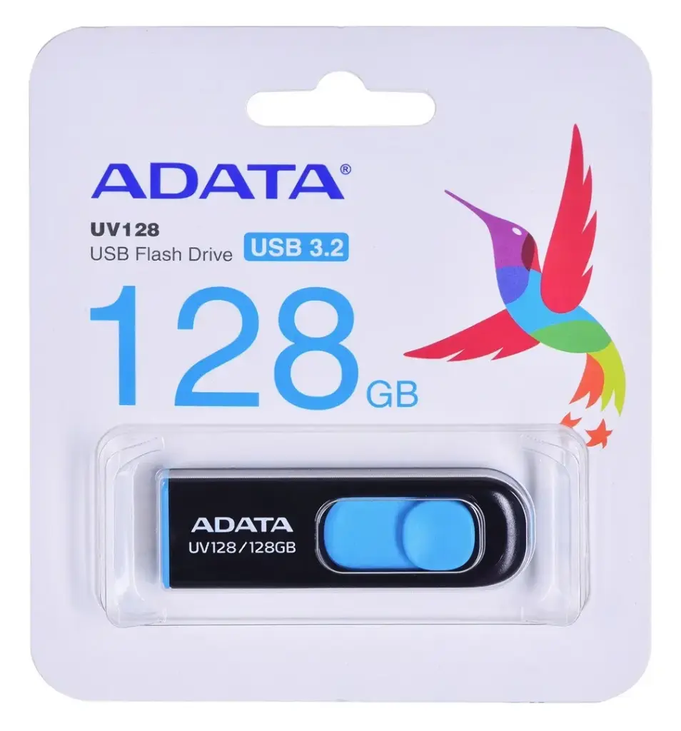 ADATA PENDRIVE AUV128 128GB NEGRO/AZUL 3.2