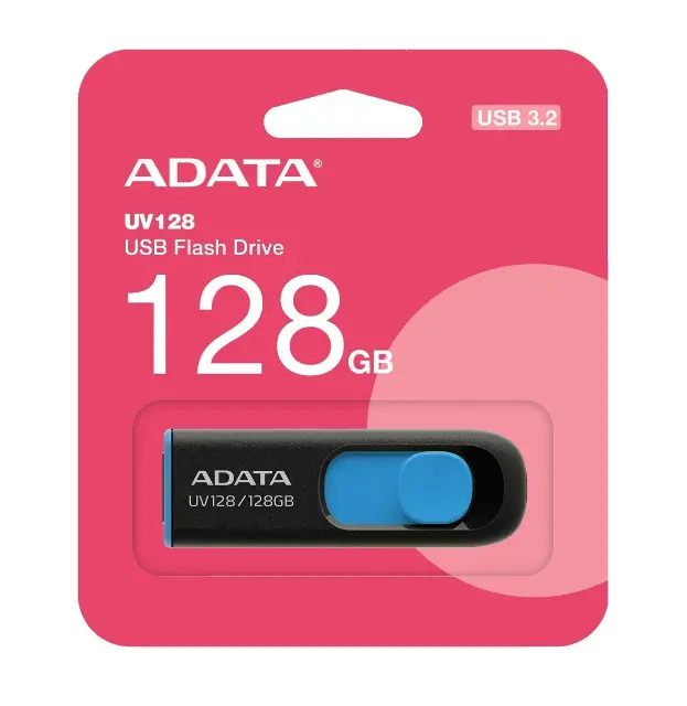 ADATA PENDRIVE AUV128 128GB NEGRO/AZUL 3.2