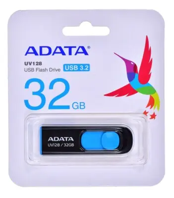 ADATA PENDRIVE AUV128 32GB NEGRO/AZUL 3.2