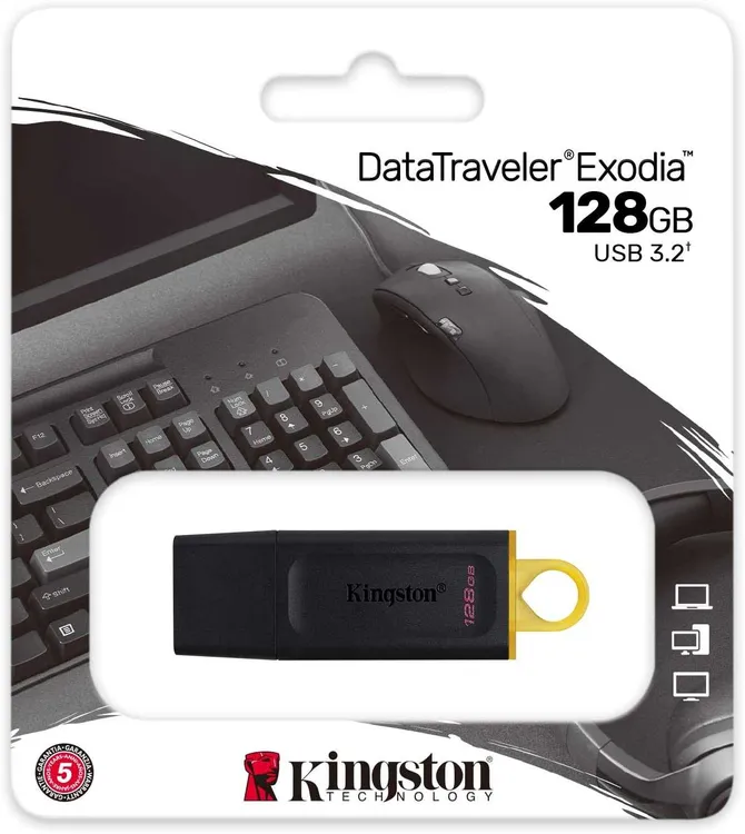 [04KNSDT128] KINSGTON 128GB USB 3.2 Gen1 Data traveler Exodia