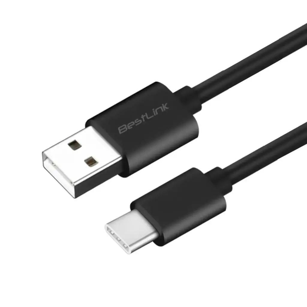 [300405] Cable de carga USB tipo C carga rápida de 2,4amp, 1 mt / BL-CH0600B Color negro