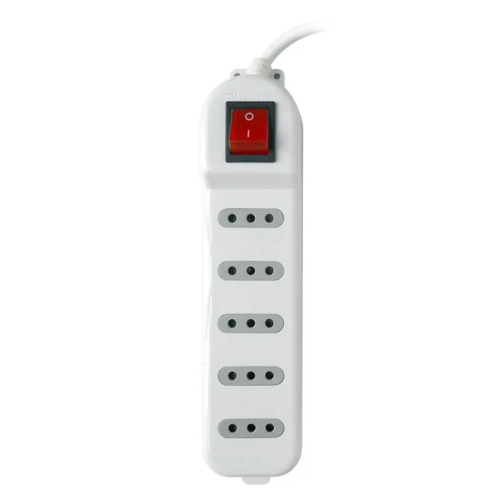 ALARGADOR 5 MTS MÚLT.C/SWITCH, 5 POSIC.BLANCO