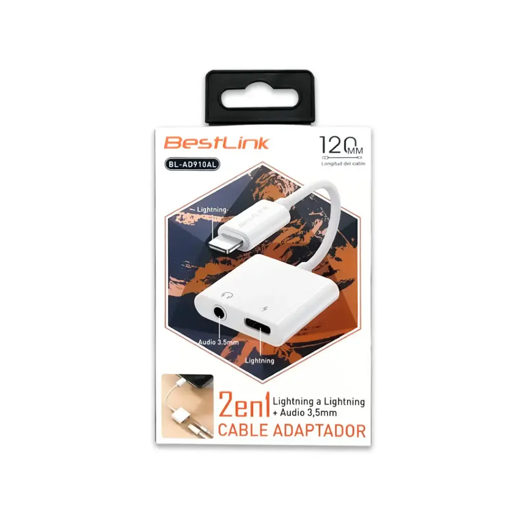 Adaptador lightning a lightning + audio 3,5mm / BL-AD910AL