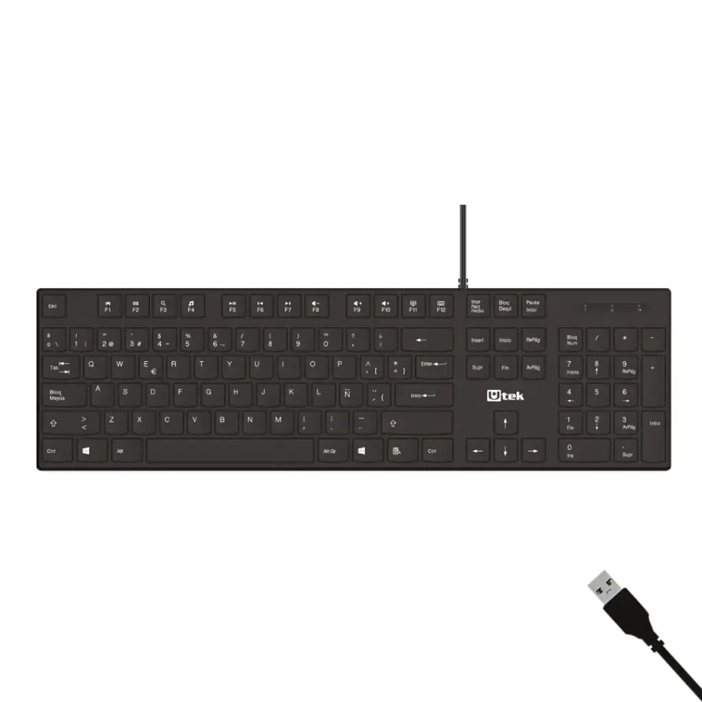 [10084] Teclado USB multimedia tecla Slim / UT-KB750
