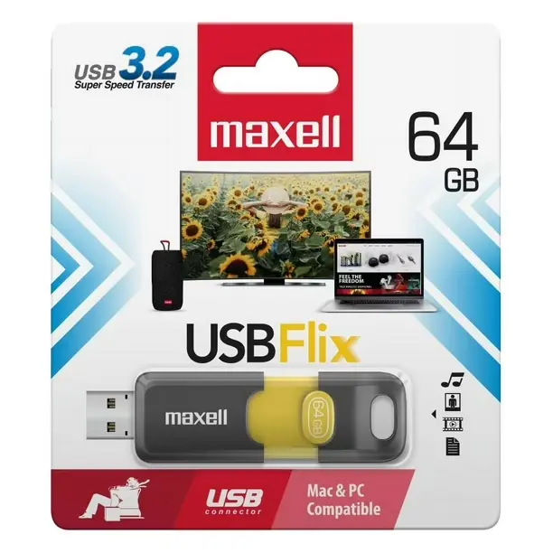 PENDRIVE 64 GB MAXELL FLIX 3.2