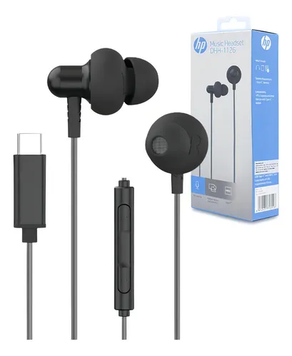 AUDIFONO MANOS LIBRES HP IN EAR DHH-1126 TYPE C NEGRO
