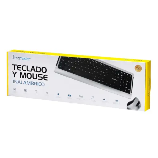 TECLADO 
TECMASTER KIT 
KEYBOARD Y MOUSE WIRELESS