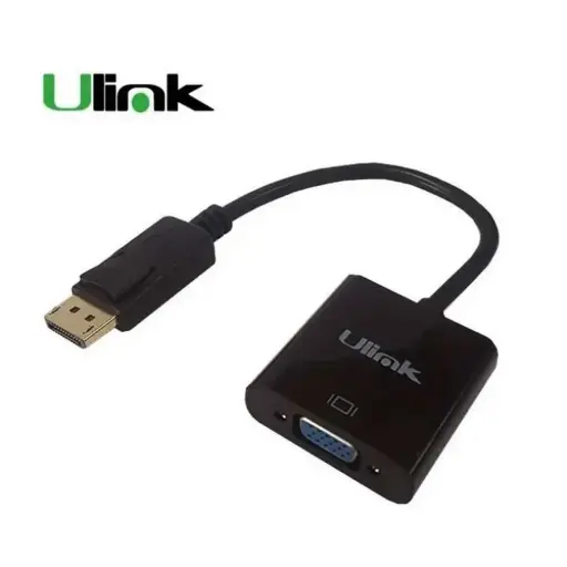 [6922001300634] ADAPTADOR DE VIDEO DISPLAYPORT A VGA HEMBRA COLOR NEGRO