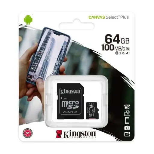 [04KNSMS264] MEMORIA MICRO SD CON ADAPTADOR 64GB SELECT PLUS SDCS2/64GB