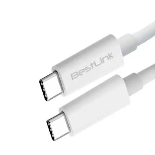[300417] Cable de carga 
rápida PD de USBC a USBC de 3amp, color blanco,1mt/BL-CH600PD3